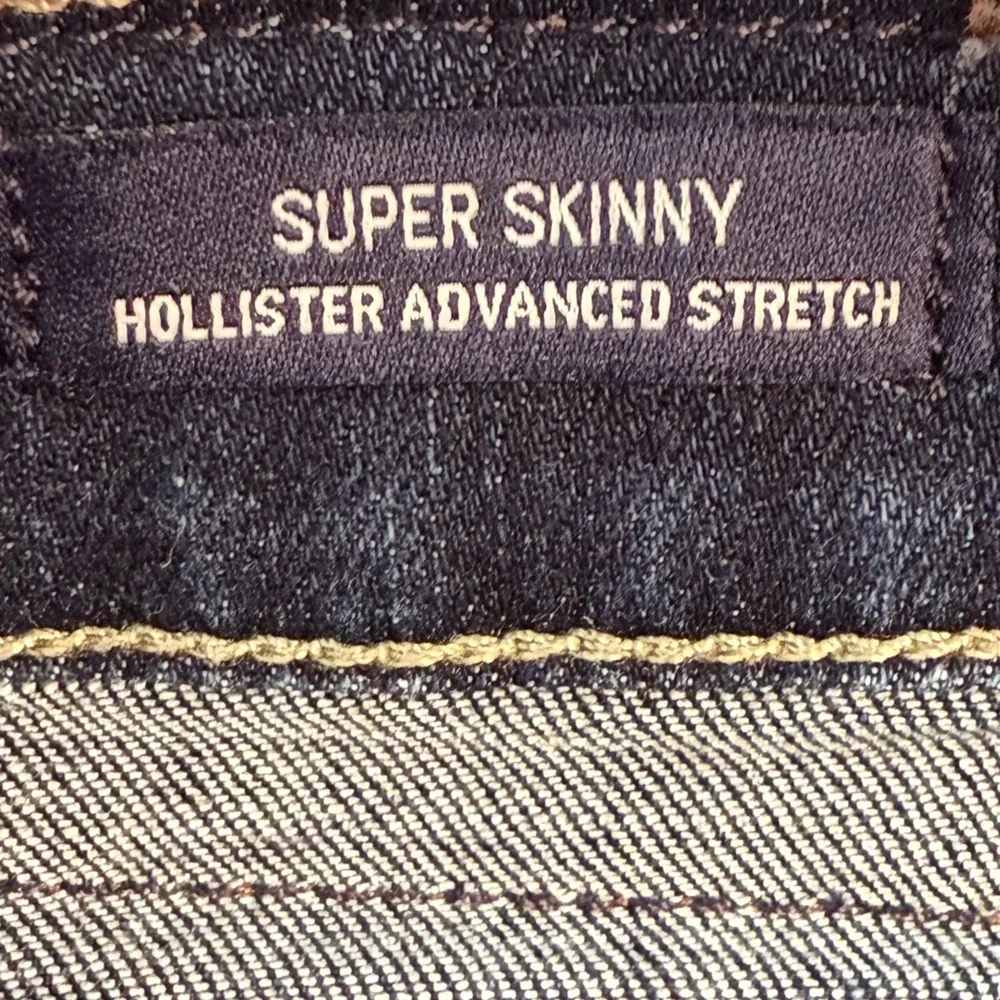 Hollister Dark Wash Super Skinny Leg Jeans Young Men’s 28x34 Blue Jeans - Picture 5 of 9